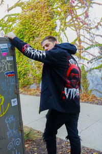 Image 1 of Frida “viva la vida” blk jean jacket 
