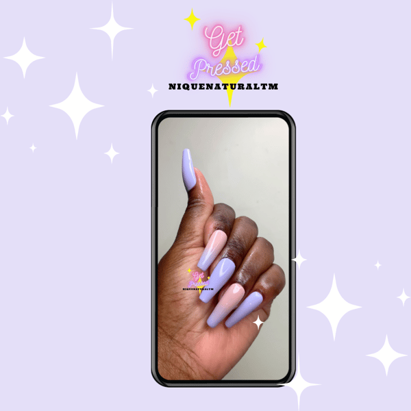 Image of Lavender and peach ombrÃ© set