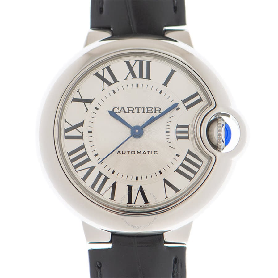 CARTIER Ballon Bleu Quartz Guilloche Dial Stainless Steel Midsize