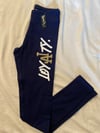 Navy blue gold la leggings 