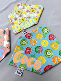 Image 3 of Summer Personalised Bandanas / Summer Fruits / Llamas / Sunshine and Lemons