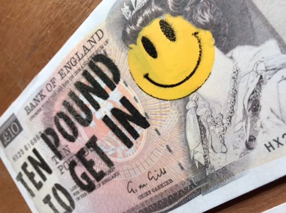 Image of Ten Pound To Get In ( fake money version )