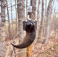 Image 1 of Large bear claw with Sheen Obsidian 