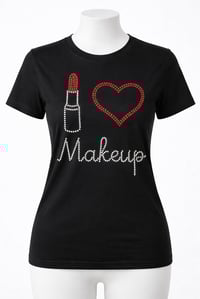 Rhinestone I Love Makeup Tshirt
