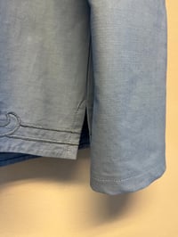 Image 7 of Blue puff sleeve shirt (l-xl)