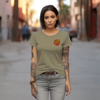 Image 1 of Women’s basic organic t-shirt embroidered fabian l7t 