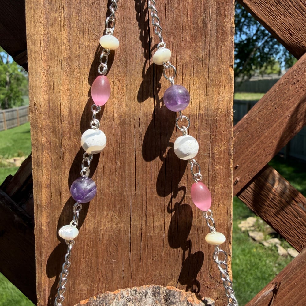 Image of divine butterfly hanging beaded wood art