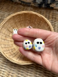Image 5 of Speckled Pastel Polka Dot Mini Egg Guys (Big) Standing Decoraton