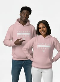 Image 3 of YB Light Pink Heavy Blend Fleece Pullover Hoodie