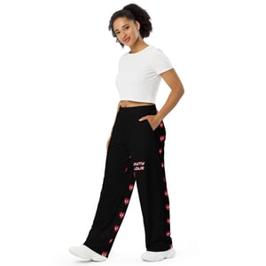 Image of Unisex Love All Over Wide Leg Pants