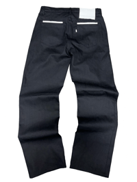 Image 1 of WHITE LEATHER FLAG SIGNATURE DENIM