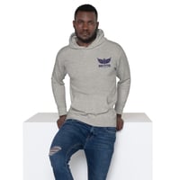Image 1 of BOSSFITTED Purple Embroidered Logo Unisex Hoodie