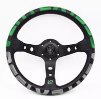 Image 1 of VERTEX 13'' Green Embroided Steering Wheel