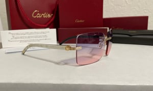 Image of AUTHENTIC CARTIER CT0286O 003 - [MIXED HORN] CUSTOM LENS 002