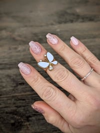 Image 2 of Glitz Glam White Butterfly Ring
