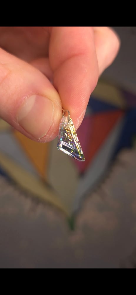 Image of Optical Wedge Earings 