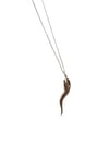 EXTRA LARGE vintage sterling silver cornicello Italian good luck charm