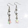 Moon & star dangle earrings 