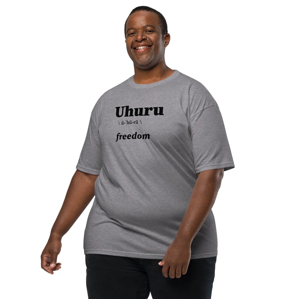 Uhuru Means Freedom | Black Lettering