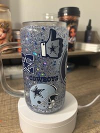 Image 2 of Dallas Cowboys glass mug 