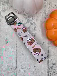 Image 3 of Cowboy Pumpkins Wristlet Keychain