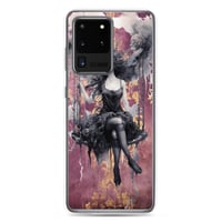 Image 9 of Dark Goth Fairy Maroon Clear Case for Samsung®