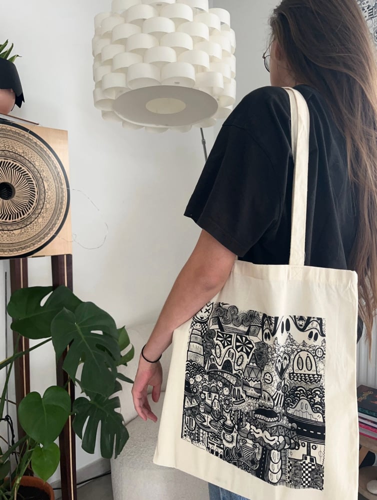 Image of ToteBag Sérigraphié – Black Square