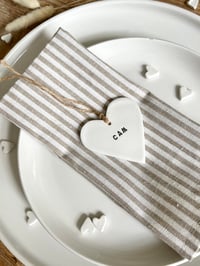 Image 4 of Clay heart with black detail 