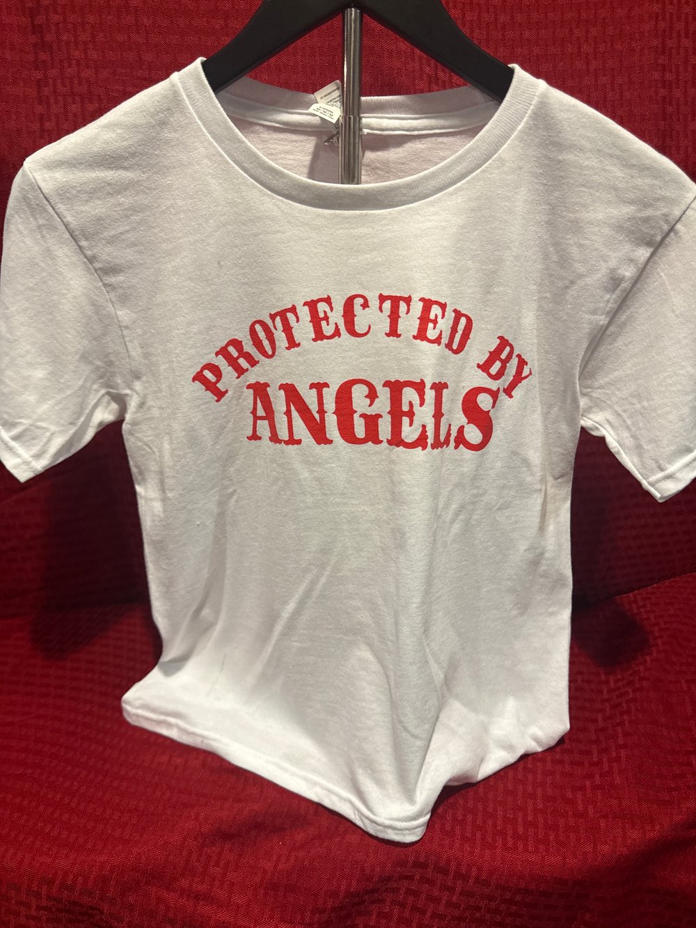 White Kids Protected By Angels Tee