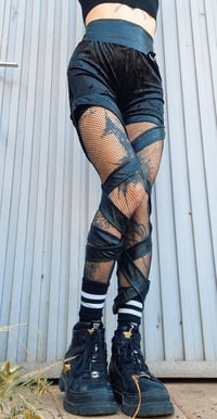 Image 2 of Yara Shorts, black snake long straps
