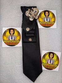 Custom Necktie Black w/ iridescent pop