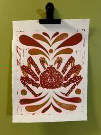 crab lino print - king crab