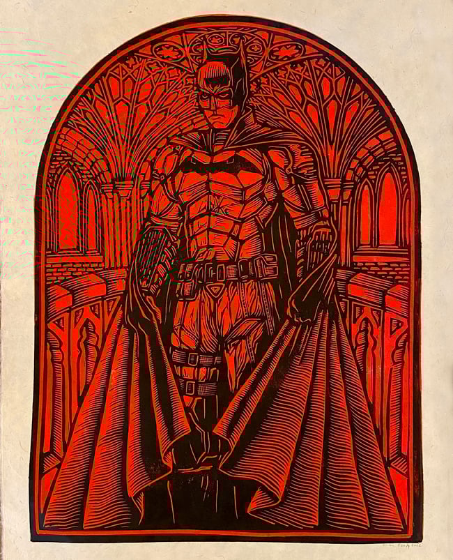 The Batman Block Print