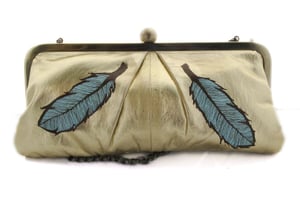 Image of The Golden Gander, Hand-Painted Vintage Clutch Purse