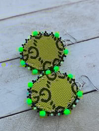 Image 3 of Black Neon earrings 