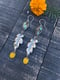 Image of White Oak Leaf Polychrome Turquoise Chalcedony Statement Earrings