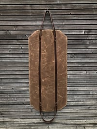 Image 5 of Firewood carrier, log carrier, wood holder made in waxed canvas