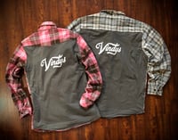 Image 1 of Upcycled “The Vindy’s” t-shirt flannel