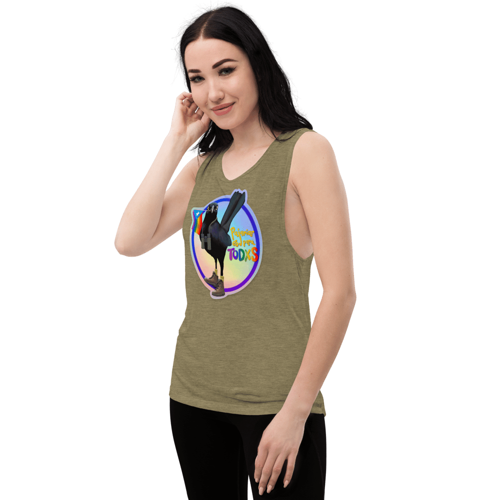 Birding is for Everyone 🏳️‍🌈 Pajariar es para Todxs | Fem’ Muscle Tank Top