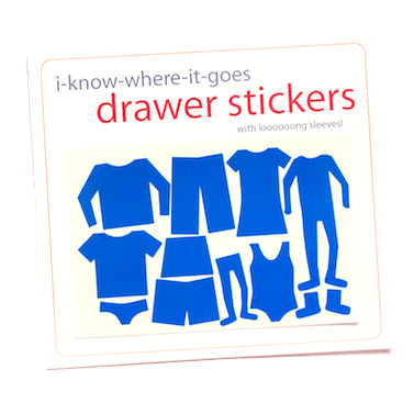 Image of Drawer Organizer Stickers - Girls with Long-Sleeved Shirt