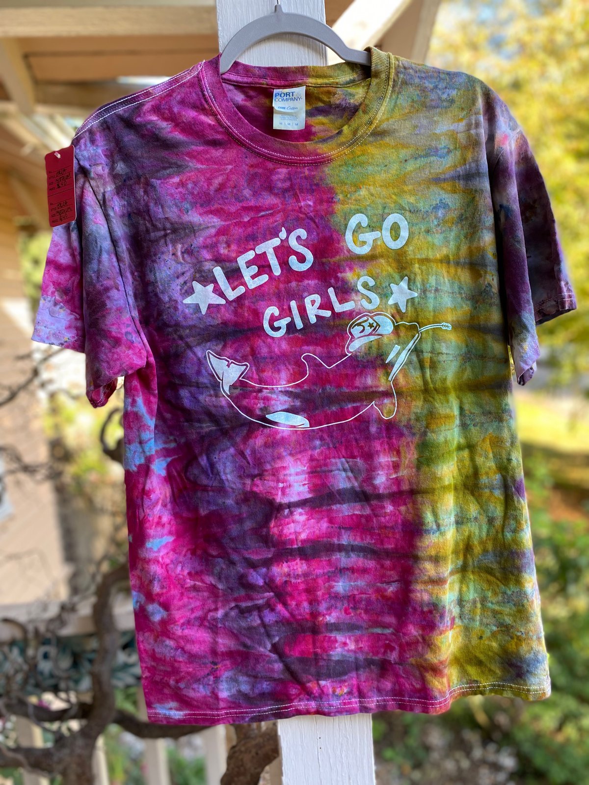 Image of MEDIUM Let's Go Girls Tie Dye Shirt