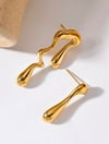 MISMATCH GOLD DRIP EARRINGS 