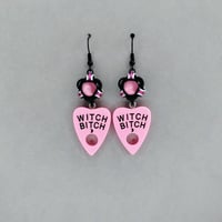 Capture Crystal + Pink 'Witch Bitch' Earrings