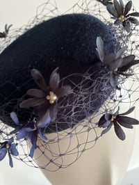 Image 2 of Navy felt button. SOLD