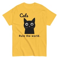 Image 8 of Unisex classic tee, Cats Rule the World T-Shirt | Cute Black Cat Funny Graphic Tee