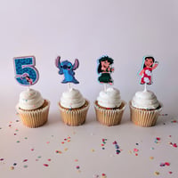 Image 4 of Lilo y Stitch Cupcake Toppers Sets de 12 y 24