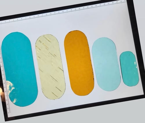 Image of Oblong Mobile- stained glass