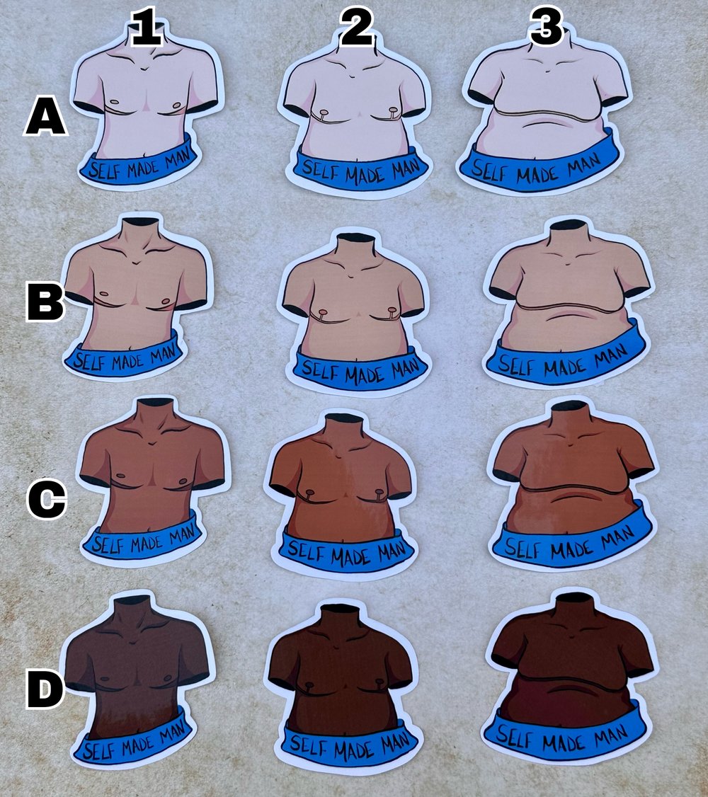 Self Made Man Stickers