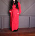 Long red satin robe Image 4