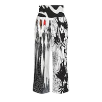 Image 1 of MIXED MEDIA BLK AND WHITE HIGH WAIST PANTS W/ POCKETS